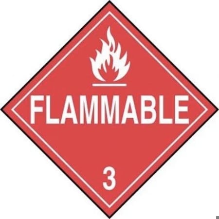 Accuform DOT PLACARD HAZARD CLASS 3  MPL301VS50 MPL301VS50